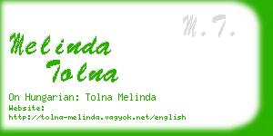 melinda tolna business card